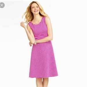 Talbots Edie Striped Fit & Flare Sz XL Dress